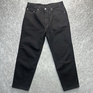 Vintage Levi's 550 Black Jeans 38x30‎ (36x29) Mens Batwing Relaxed Fit Baggy Y2K